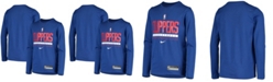 Nike Youth Boys Royal LA Clippers Essential Practice Performance Long Sleeve T-shirt